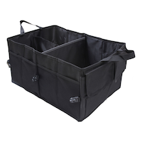 AutoTrends Folding Cargo Bag Trunk Organizer for Car, Black Front_Angled_Left