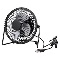 AutoTrends USB Fan, 4-in Front_Angled_Left