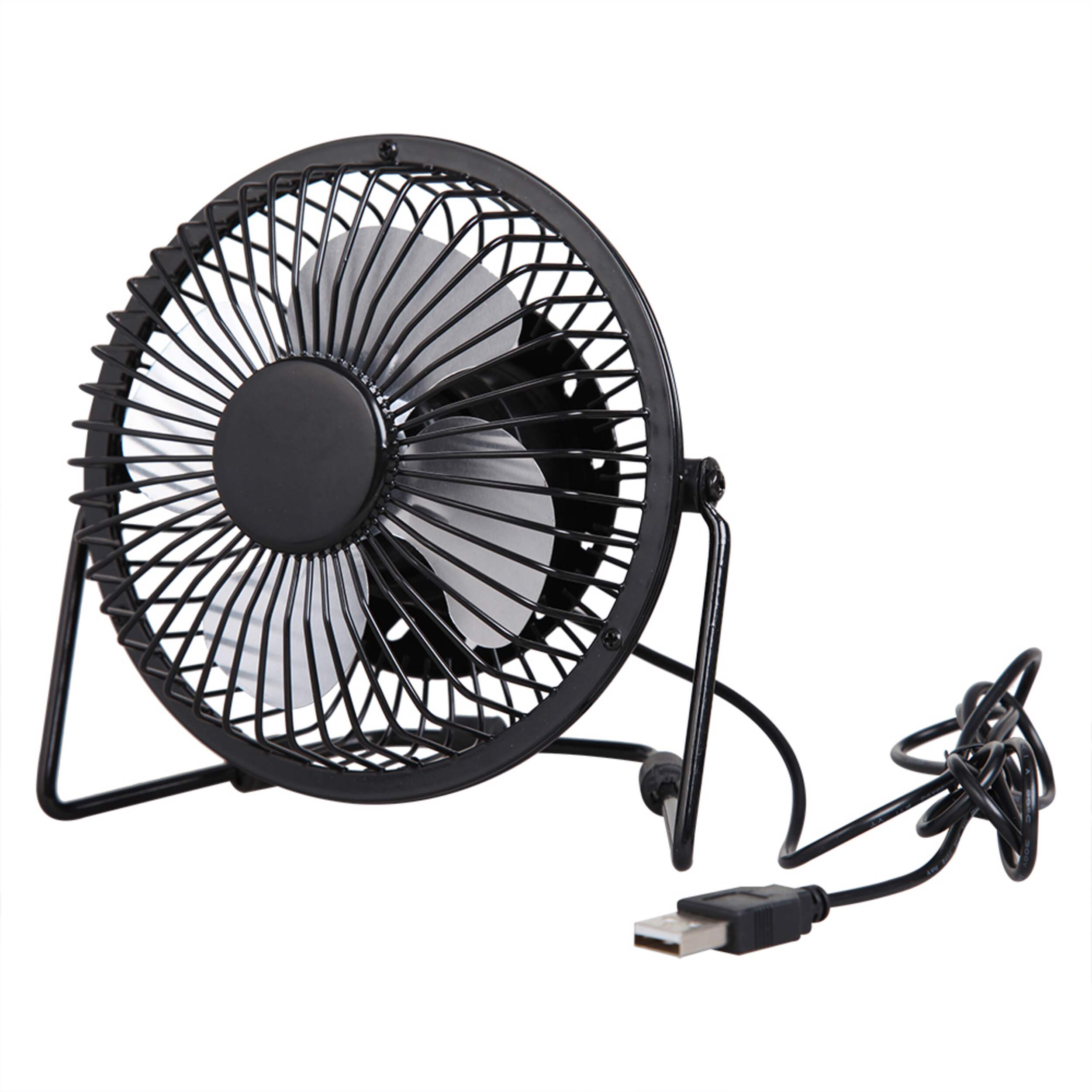 AutoTrends USB Fan, 4-in Front_Angled_Left