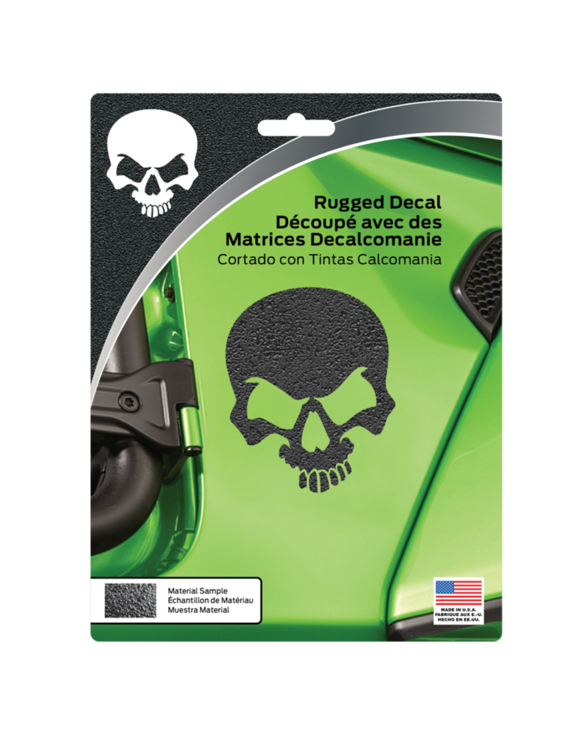 Chroma Rugged Skull Decal, 2-pc Front_Flat