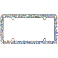Cruiser Dazzle Chrome License Plate Frame Front_Flat