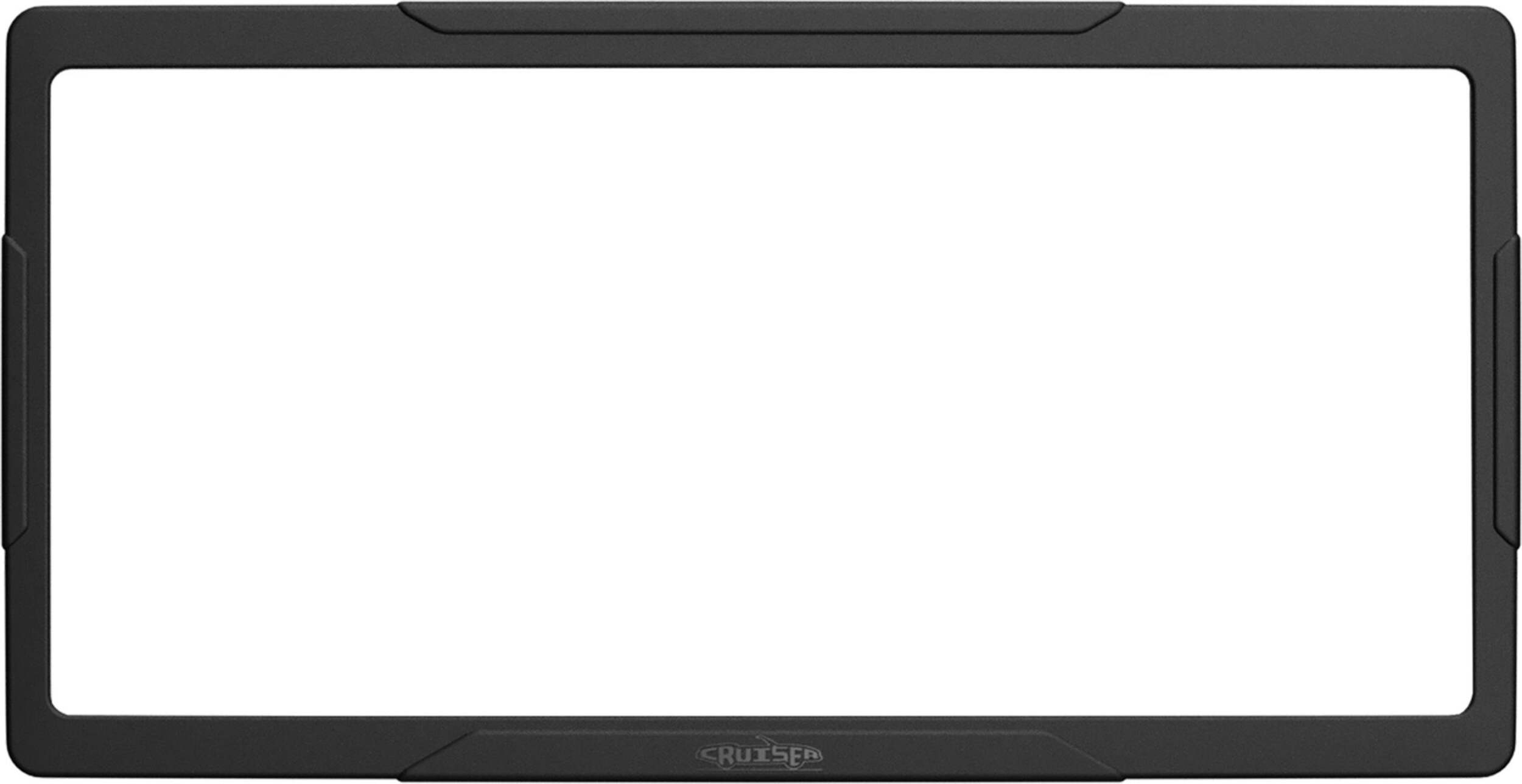Cadre de plaque d'immatriculation en silicone Cruiser, noir Front_Flat