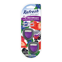 Refresh Your Car! Mini Car Diffuser Air Freshener, 2-pk - FD Front_Flat