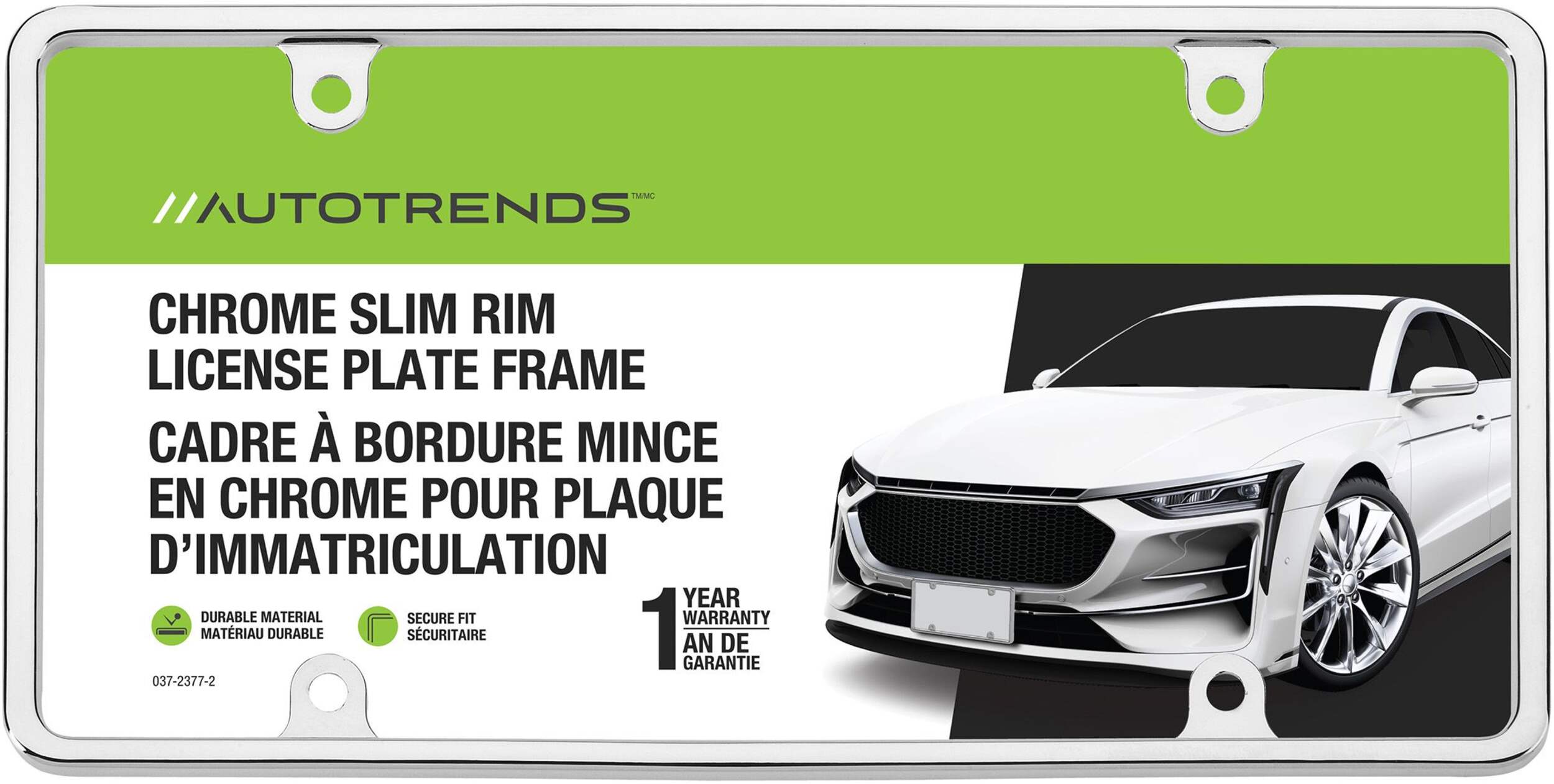 Slim Rim License Plate Frame Front_Flat