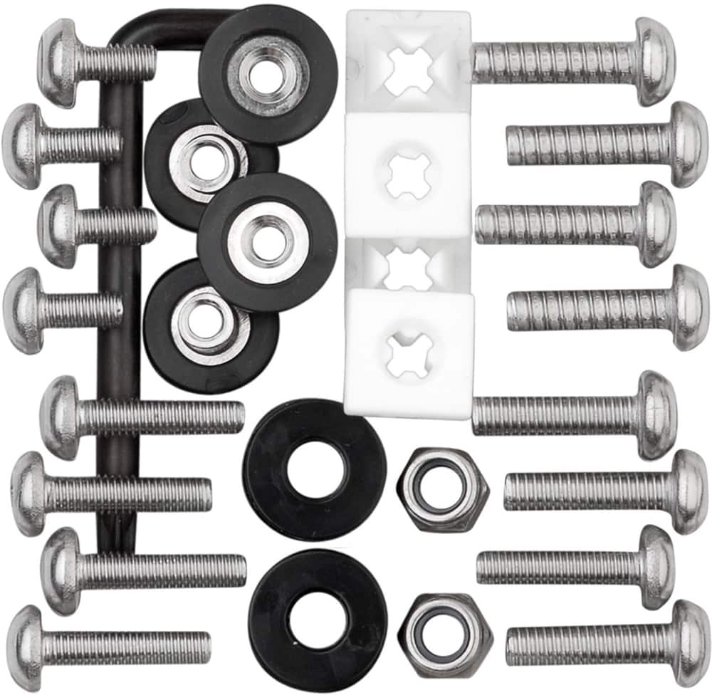All Trade Direct 8 Pcs Number Plate Bolts Nuts Caps Screws Fitting Fix 