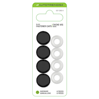 Chrome License Plate Fastener Caps Front_Flat