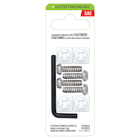 Standard Stainless License Plate Locking Fasteners Front_Flat