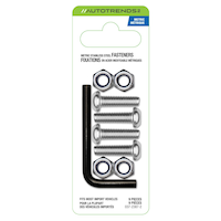 Metric Stainless License Plate Locking Fasteners Front_Flat