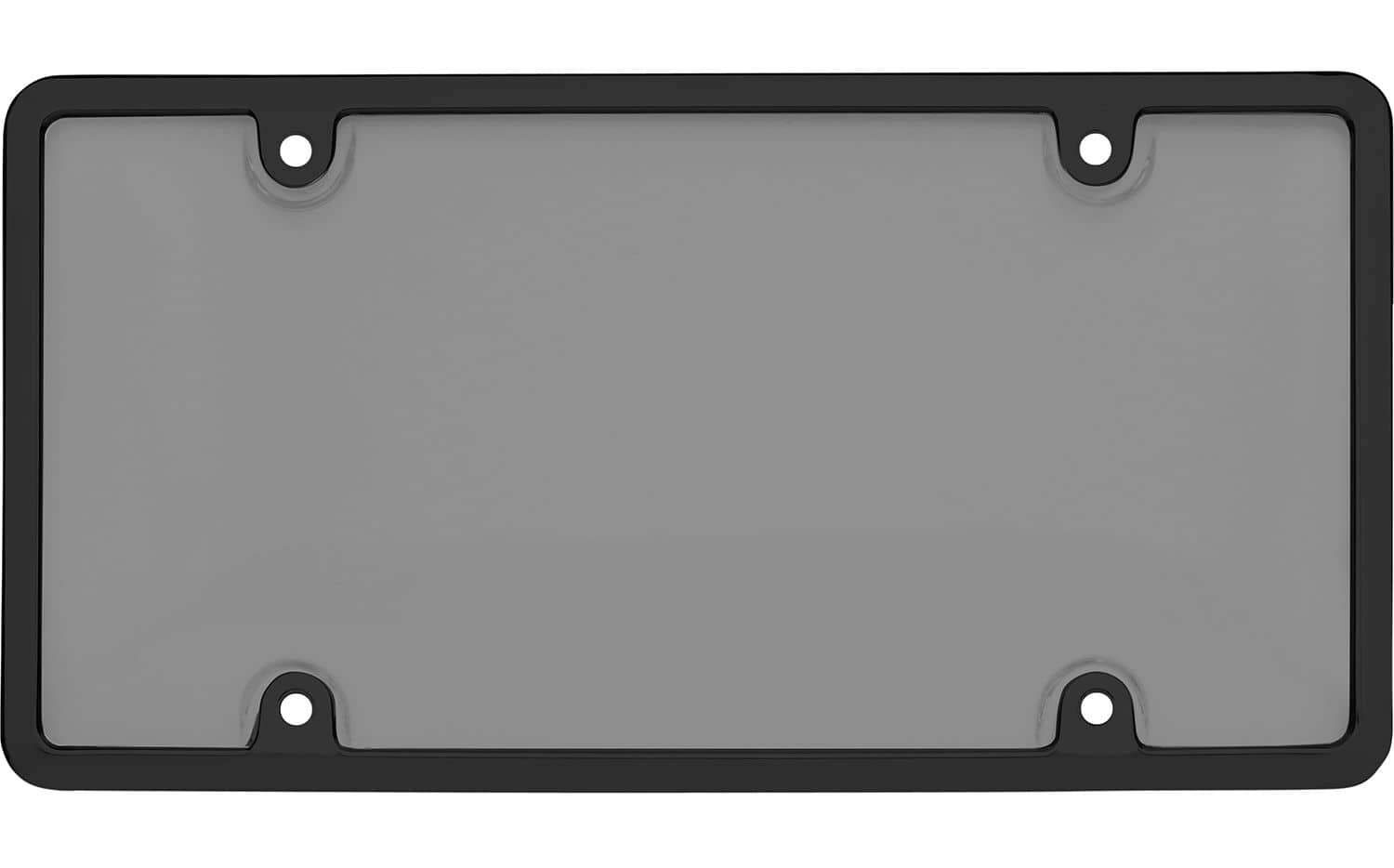 Black License Plate Frame with Smoke Shield for Offroad/Showroom Use ...