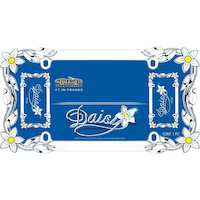 Daisy License Plate Frame Front_Flat