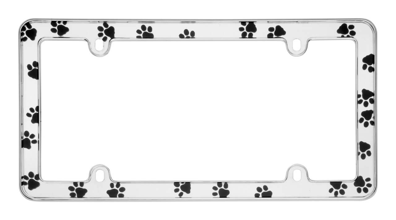 Paw print license plate hot sale