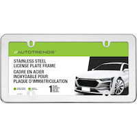 Auto Trends Stainless Steel License Plate Frame Front_Flat