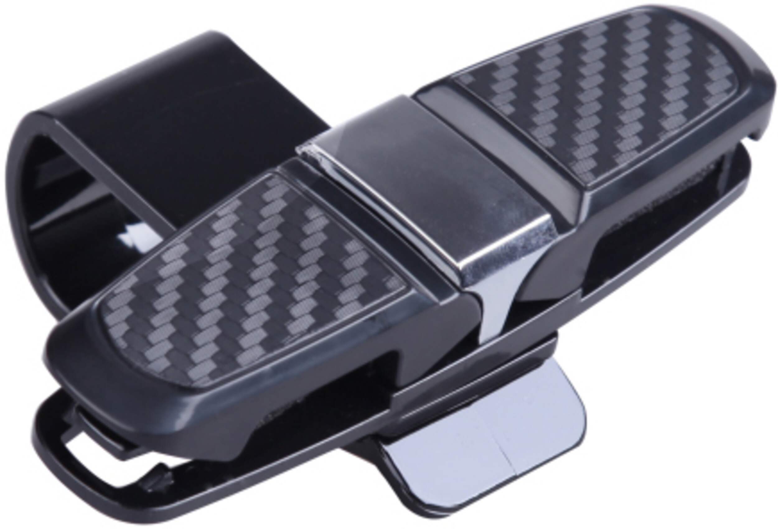 AutoTrends Carbon Fibre Glasses Clip, 2-pk Front_Angled_Left