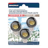 Simoniz Vent Clip Car Air Freshener, Cotton, 3-pk Front_Flat