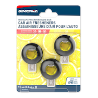 Simoniz Vent Clip Car Air Freshener, Lemon, 3-pk Front_Flat