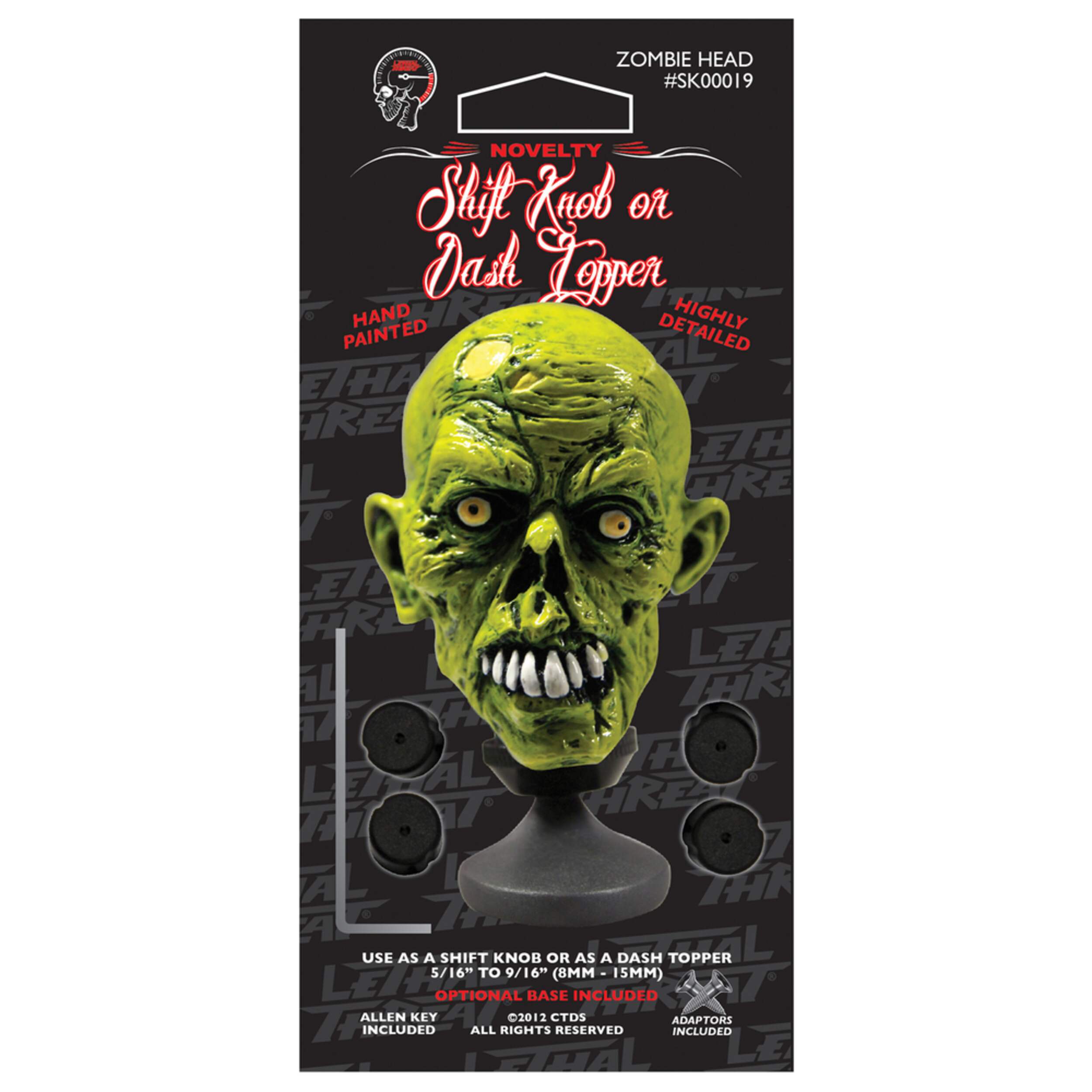 Lethal Threat Zombie Head Dash Topper Front_Flat