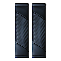 AutoTrends Carbon Fibre Seat Belt Pad, 2-pk Front_Flat