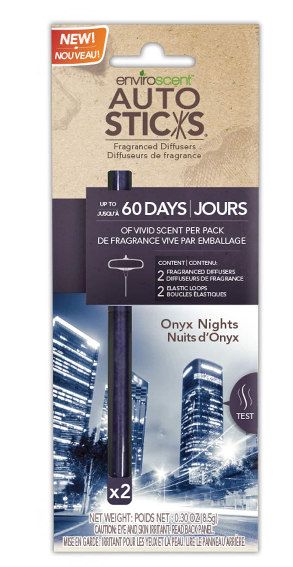 Enviroscent Auto Air Freshener Sticks Onyx Nights 2 Pk Canadian Tire 9994