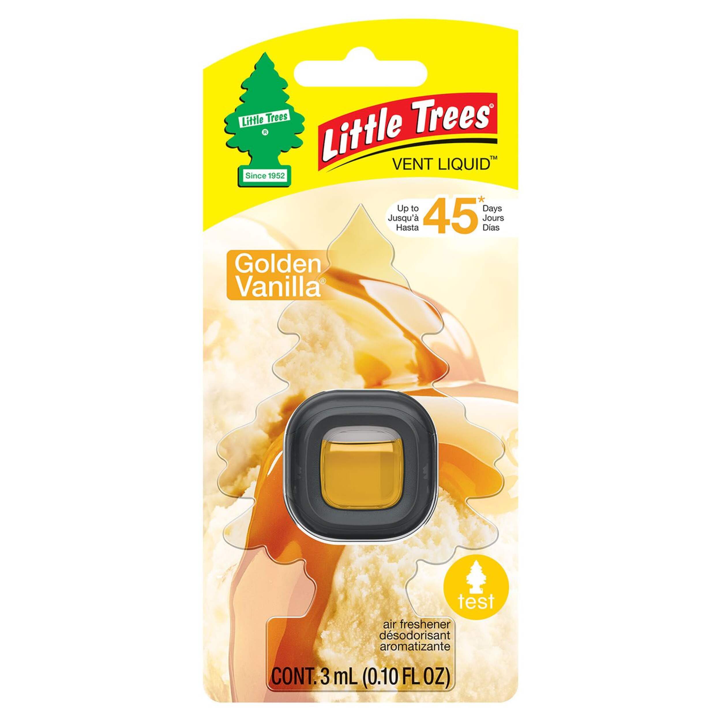 Little Trees Liquid Vent Car Air Freshener, Golden Vanilla Front_Flat