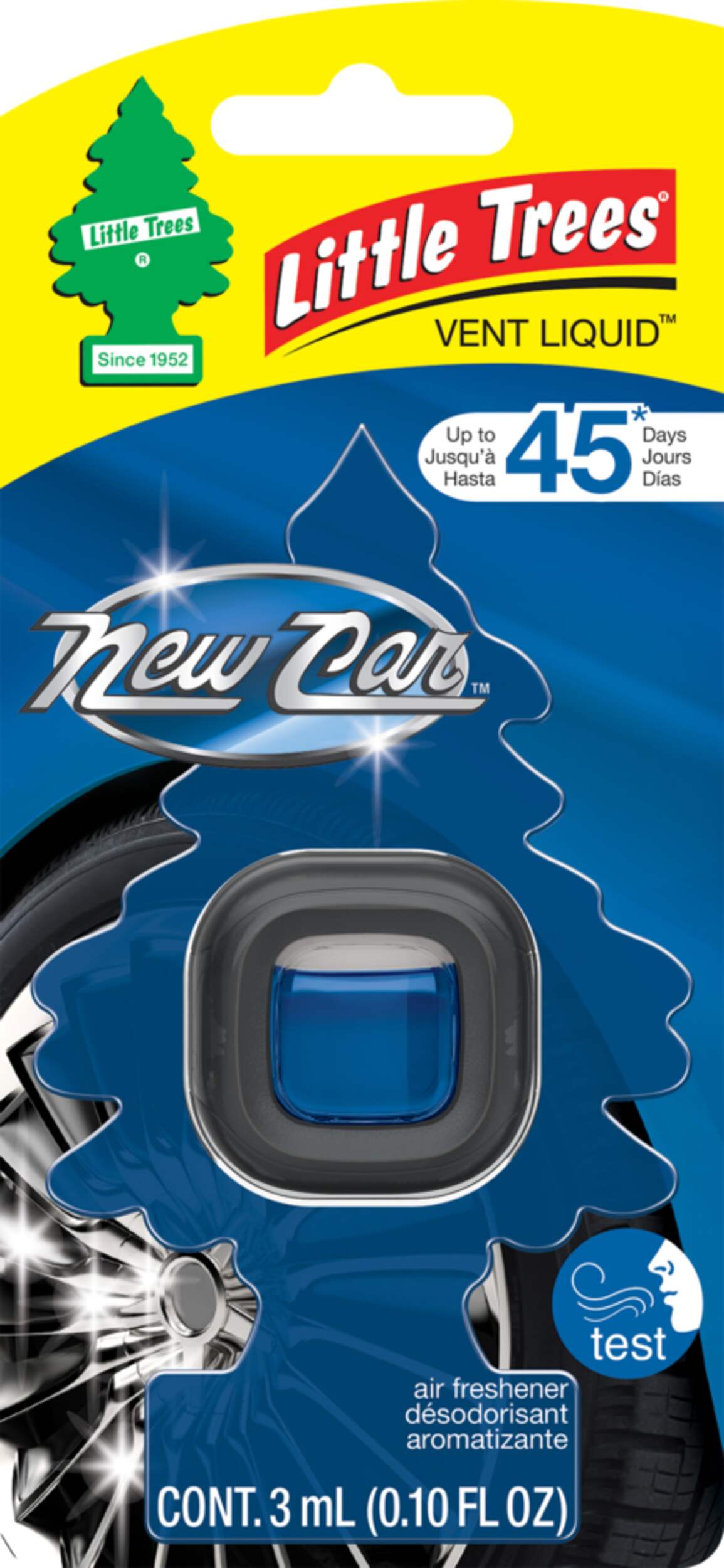 Little Trees Liquid Vent Car Air Freshener, New Car Front_Flat