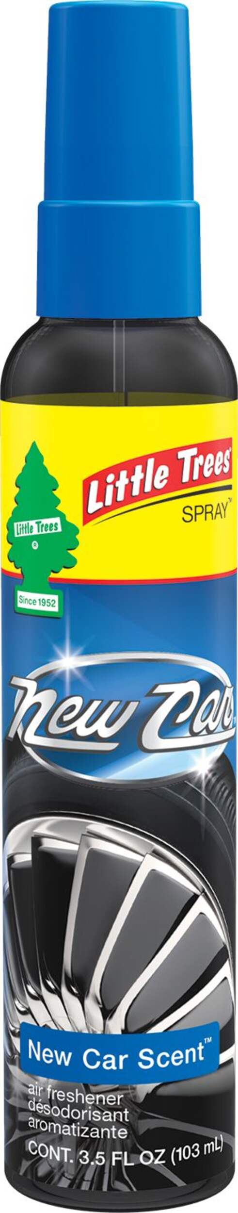 Little Trees Air Freshener Spray Bottle, New Car Front_Flat