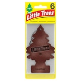 Little Trees Hanging Air Freshener, Leather, 6-pk Front_Flat