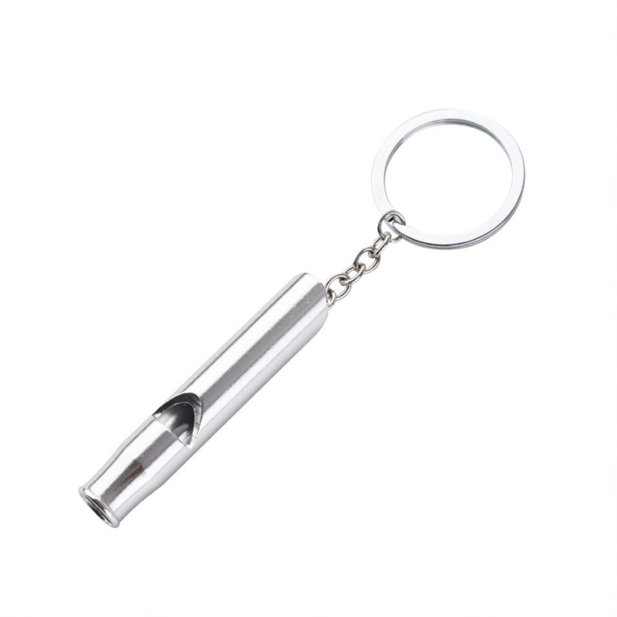 AutoTrends Emergency Whistle Keychain Front_Three_Fourths_Angled_Left