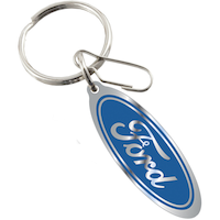 Ford Blue Logo Keychain Overhead_Flat