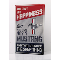 Happiness Mustang Sign Front_Angled_Left