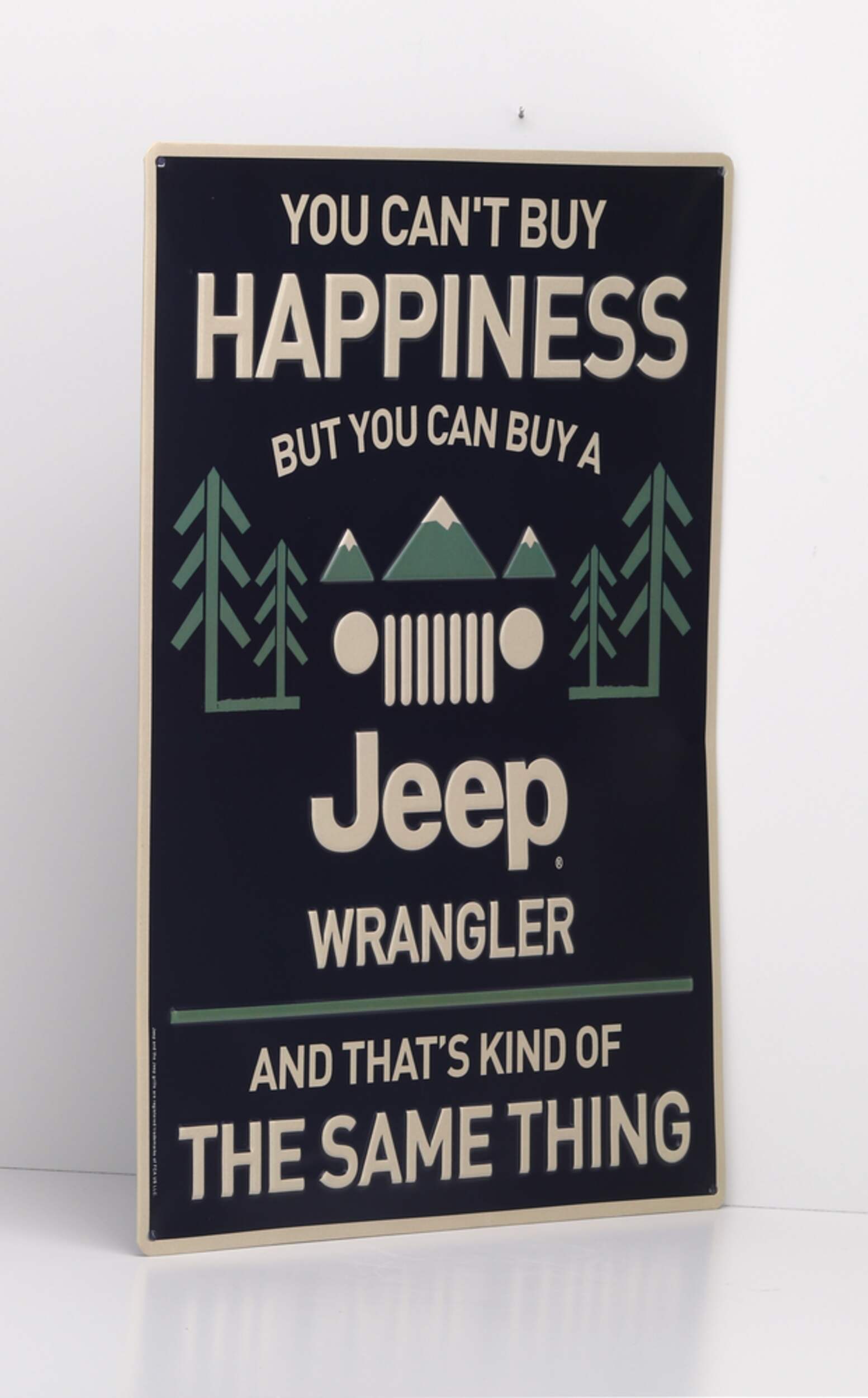 Plaque, Happiness, Jeep Front_Angled_Right