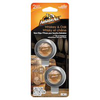 Armor All Vent Clip Air Freshener, Whiskey & Oak, 2-pk
