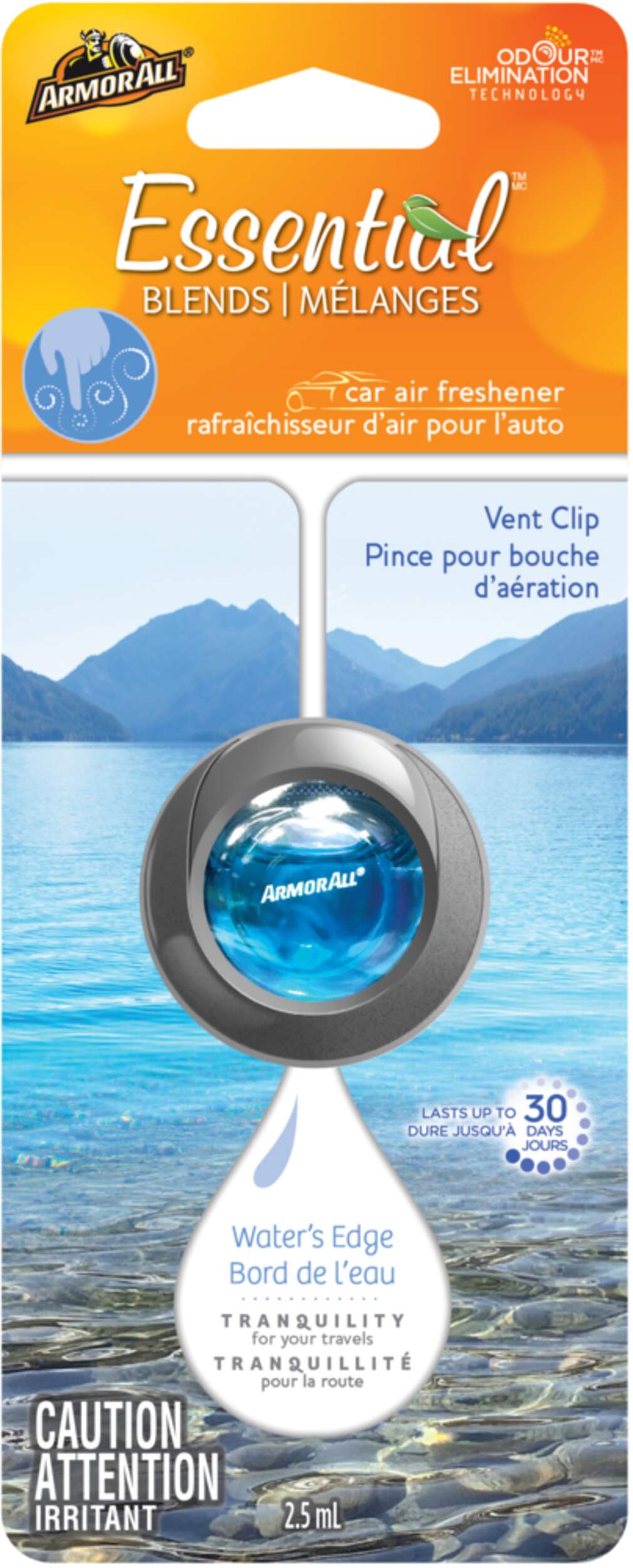 Armor All Essential Blends Vent Clip, Water's Edge Front_Flat