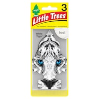 Little Trees White Tiger Hanging Car Air Freshener, 3-pk