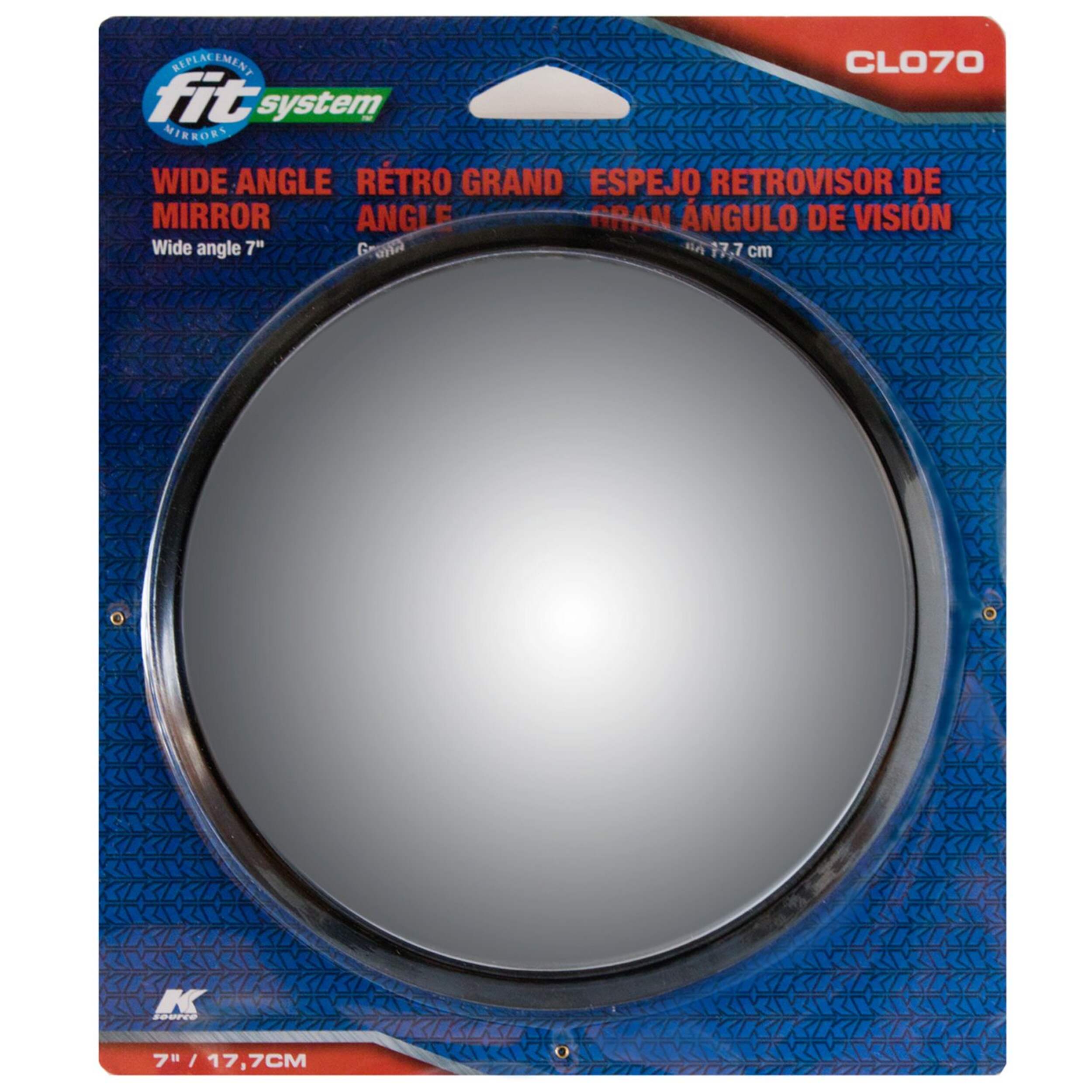 K-Source Wide Angle Blind Spot Mirror, 7-in Front_Flat