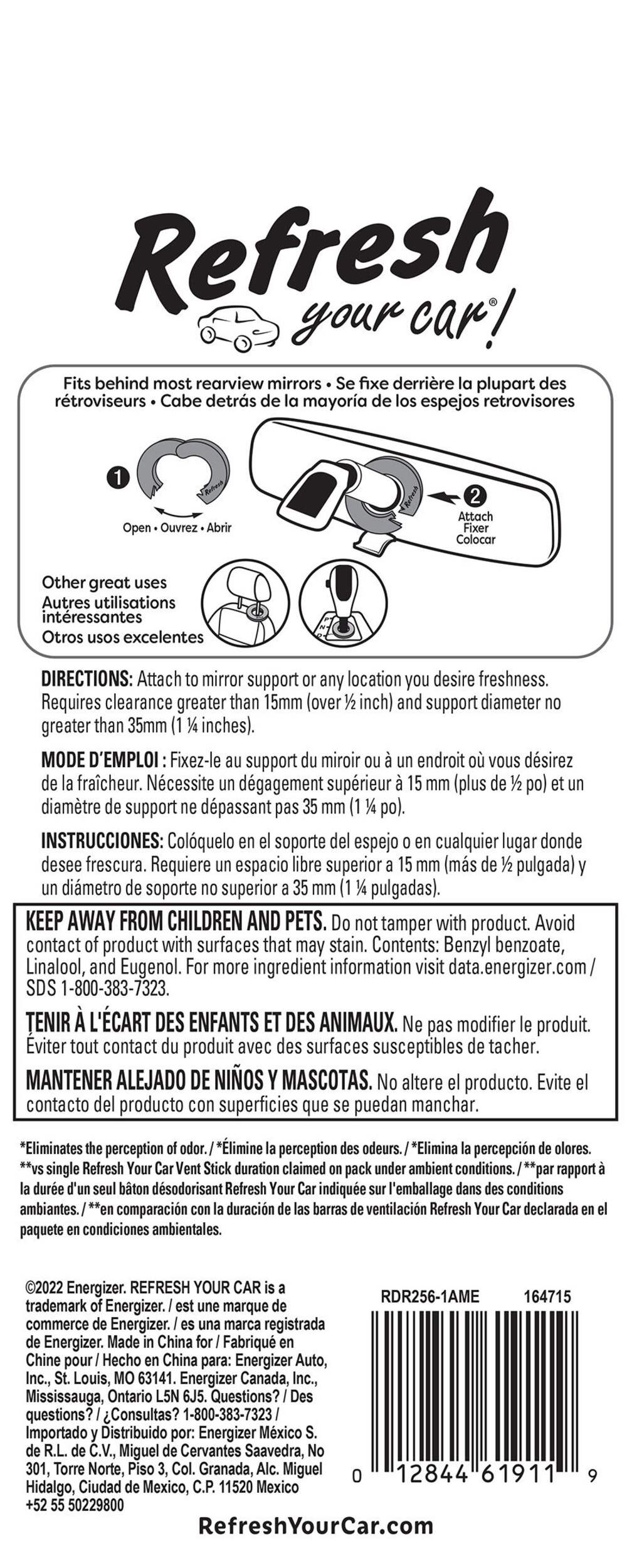 Refresh Your Car! Discrete Ring Lightning Bolt Air Freshener Canadian