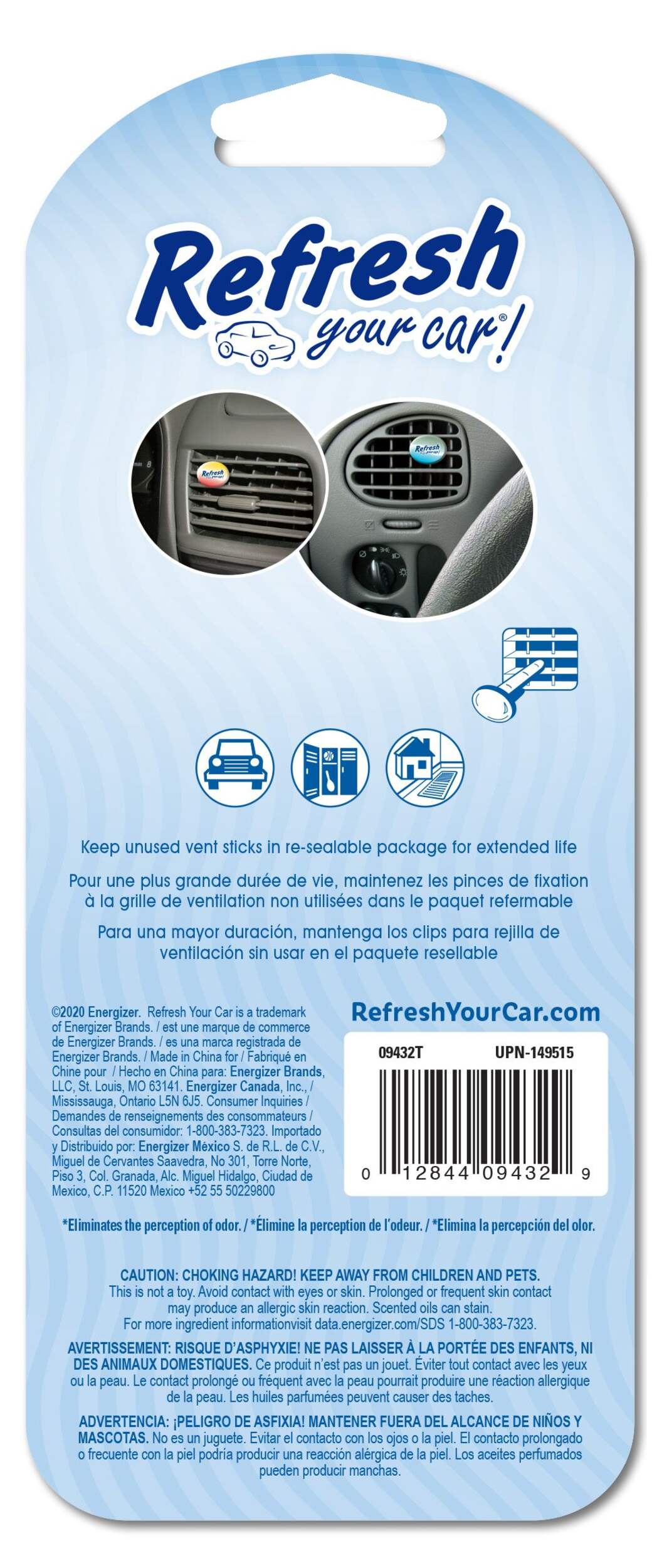 pour bouche d'aération de véhicule Refresh Your Car