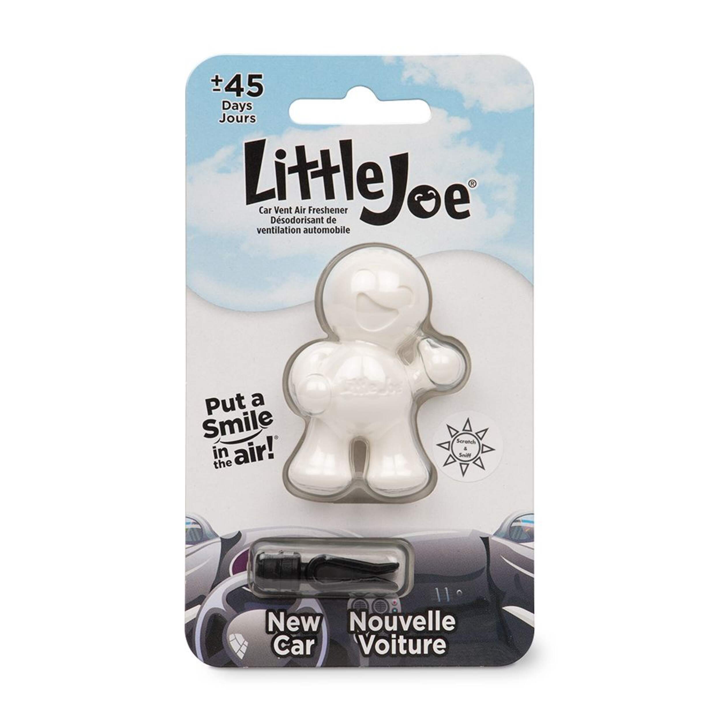 Little Joe Vent Clip Air Freshener, New Car Fragrance Front_Flat
