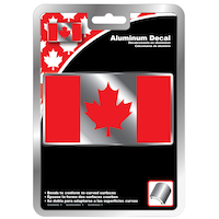 Décalcomanie en aluminium résistante aux intempéries Chroma, drapeau canadien Front_Flat