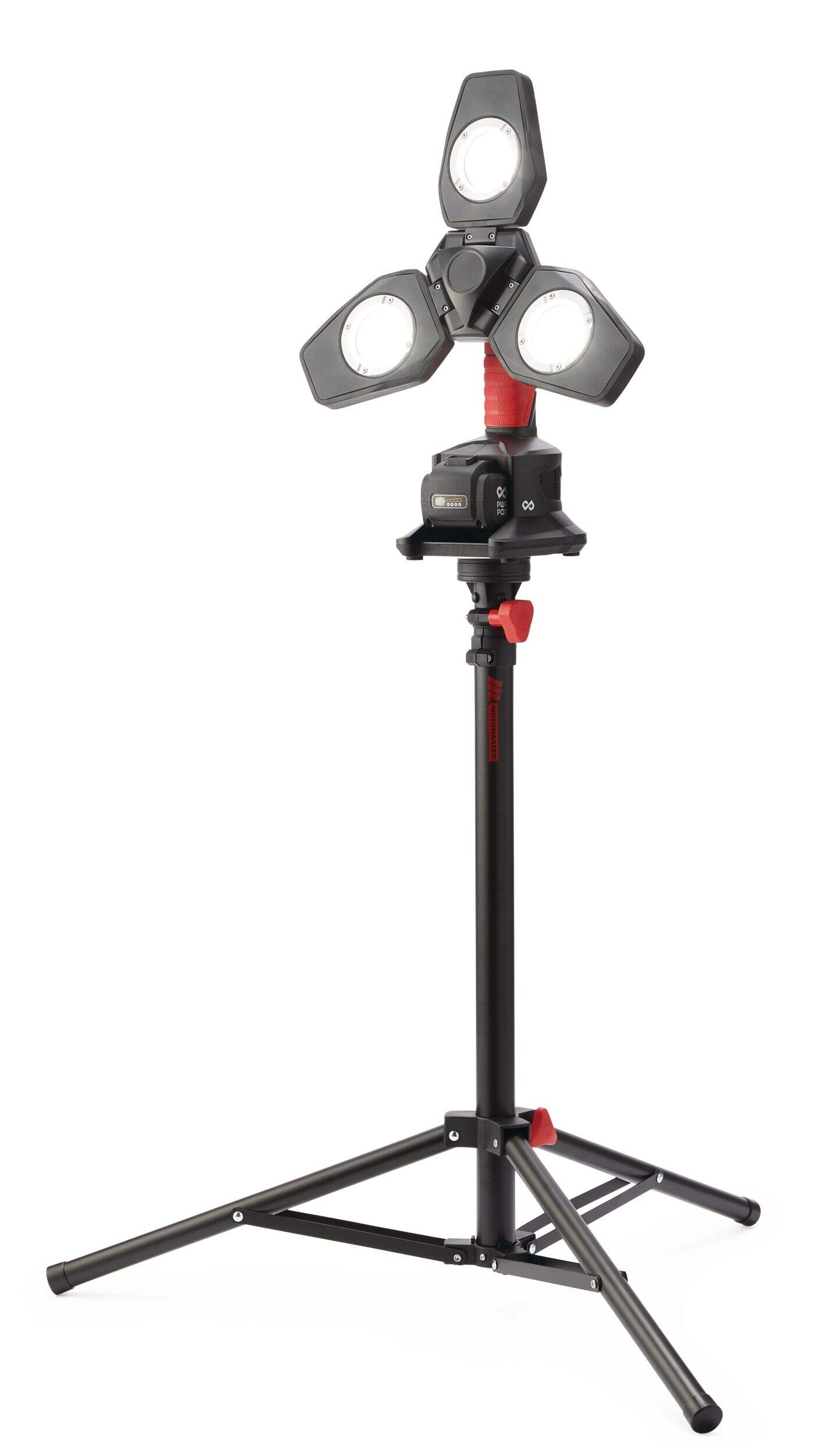 MotoMaster PWR POD Tripod Work Light Front_Three_Fourths_Angled_Left