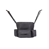 AutoTrends Universal In-Between Car Seat Organizer, Black Front_Flat