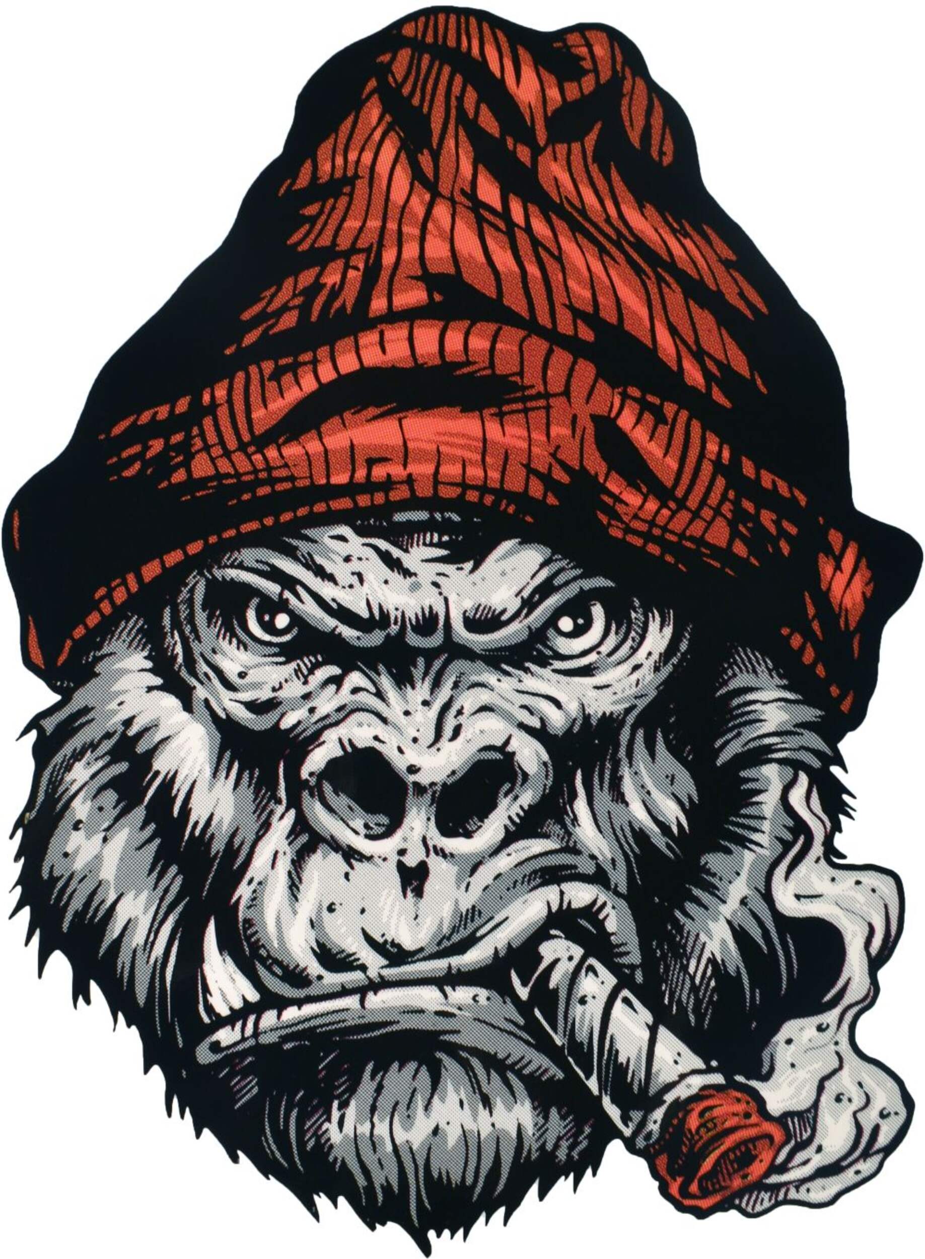 Lethal Threat Attitude Gorilla Decal, 5.6 x 5.6-in Front_Flat