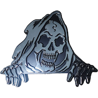 Lethal Threat Lurking Reaper Stick-On 3D Emblem, 6 x 8-in Front_Flat
