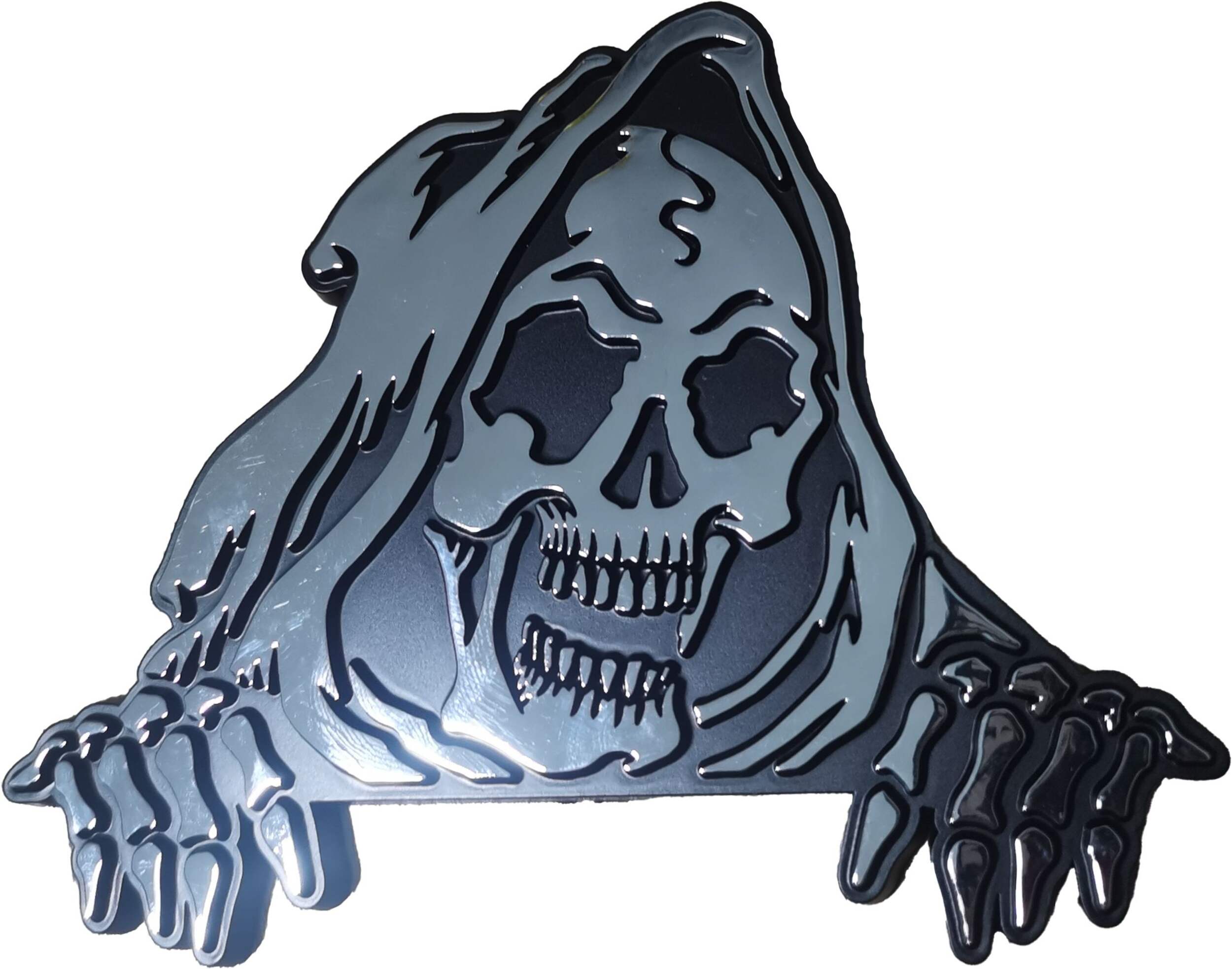 Lethal Threat Lurking Reaper Stick-On 3D Emblem, 6 x 8-in Front_Flat