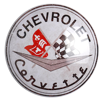 Chevrolet Corvette Dome Sign Front_Flat
