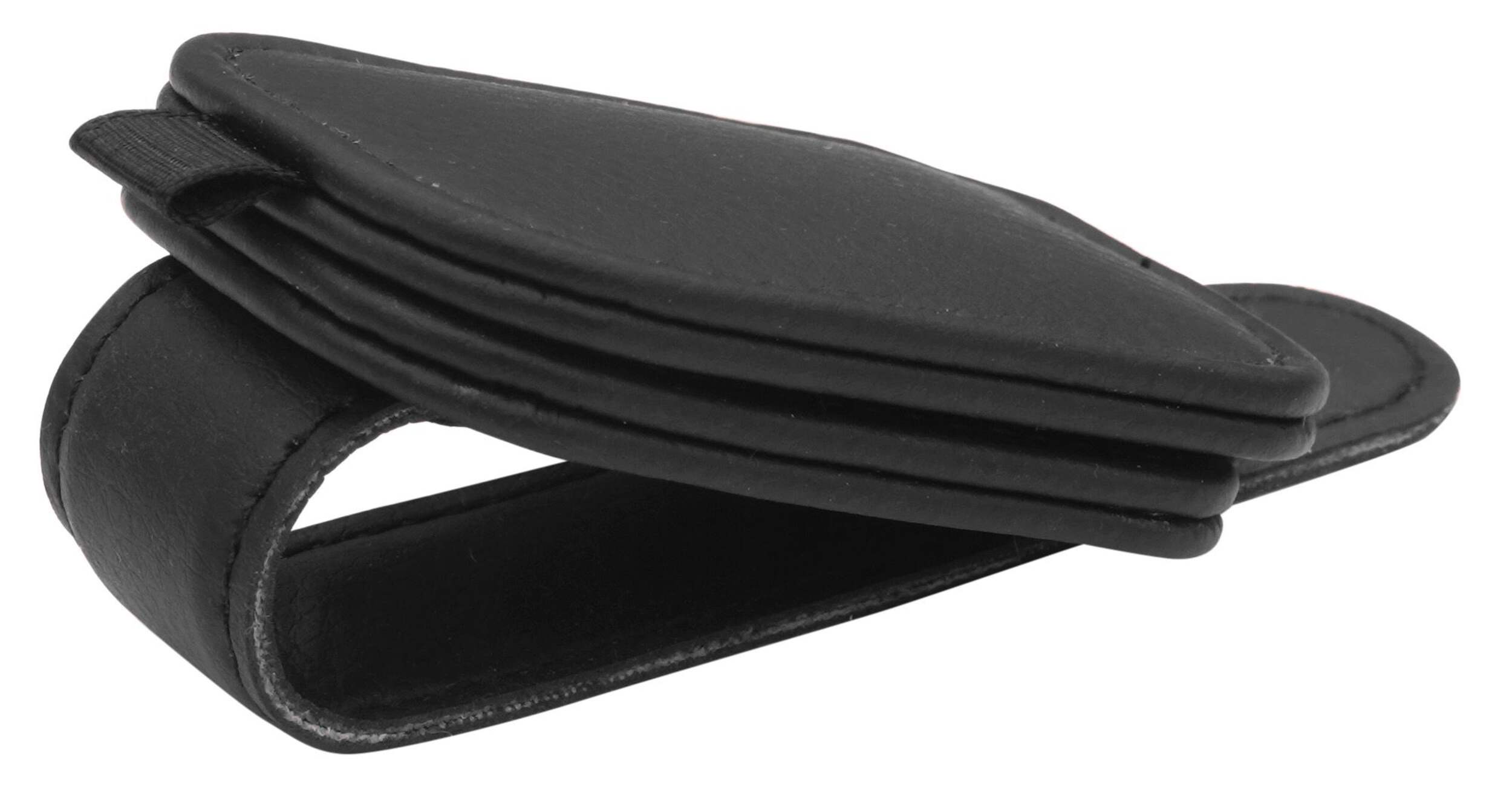 AutoTrends Magnetic Visor Glasses Clip, Universal Fit, Black Front_Three_Fourths_Angled_Left