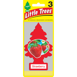 Assainisseur d'air à suspendre Little Trees, fraise, paq. 3 Front_Flat