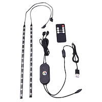 5V Multi-Colour Light Strips with Remote Control, 12-in, 2-pk Composite_or_Mixed