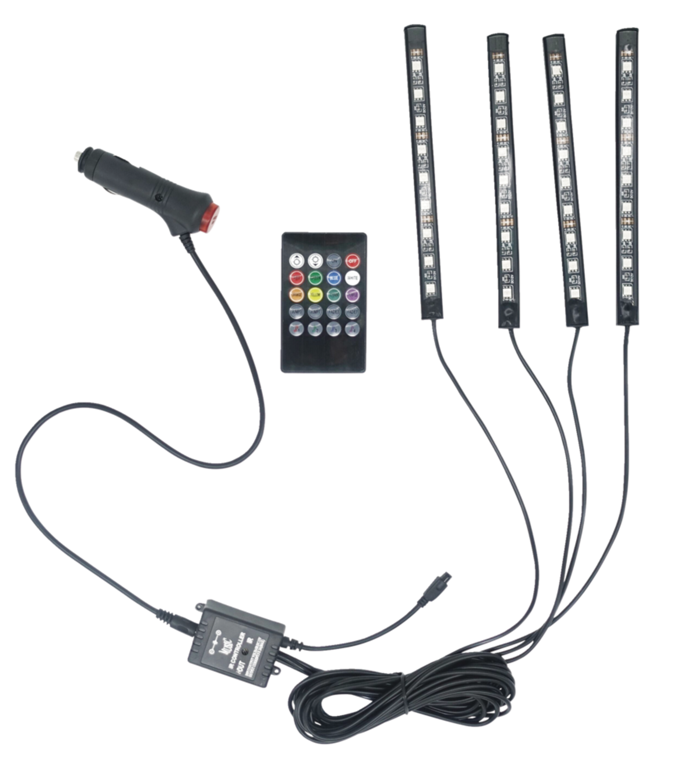Wireless RGB Light Strip Kit, 4-pc Front_Flat