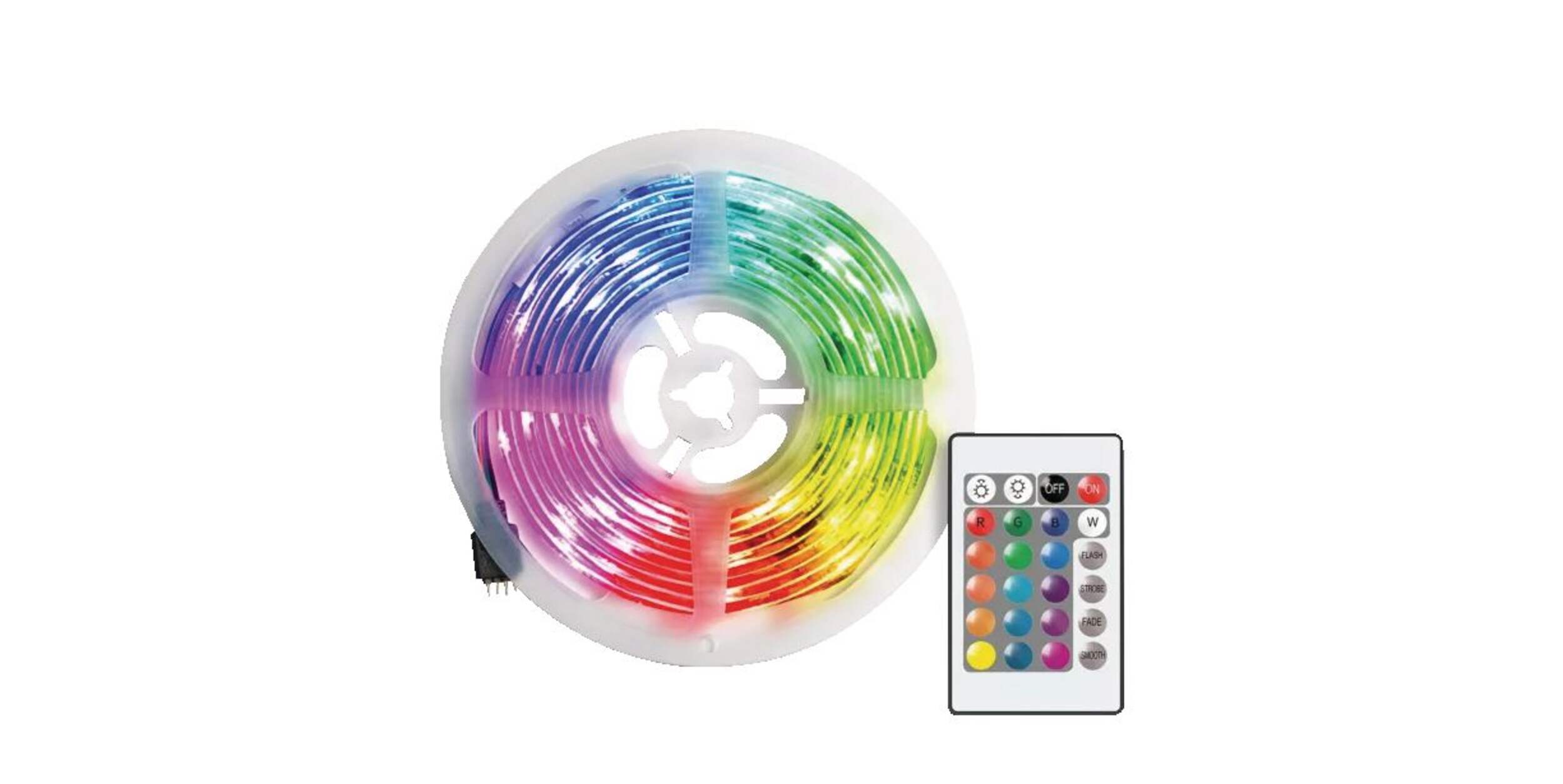Merkury RGB LED Light Strip with Remote, 4-m Composite_or_Mixed