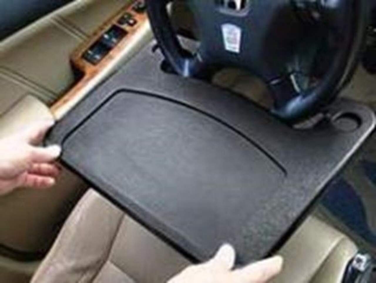 Car Steering Wheel Desk Portable Double-sided Car Laptop Table Food Coffee  Goods Holder Tray Steering Wheel Mount Car Accessory - AliExpress